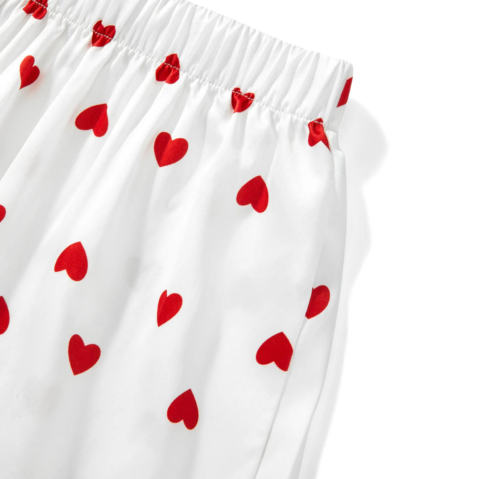 Women Pajama Set, Heart Print Lace Trim Sleeveless Camisole with Shorts Sleepwear Loungewear