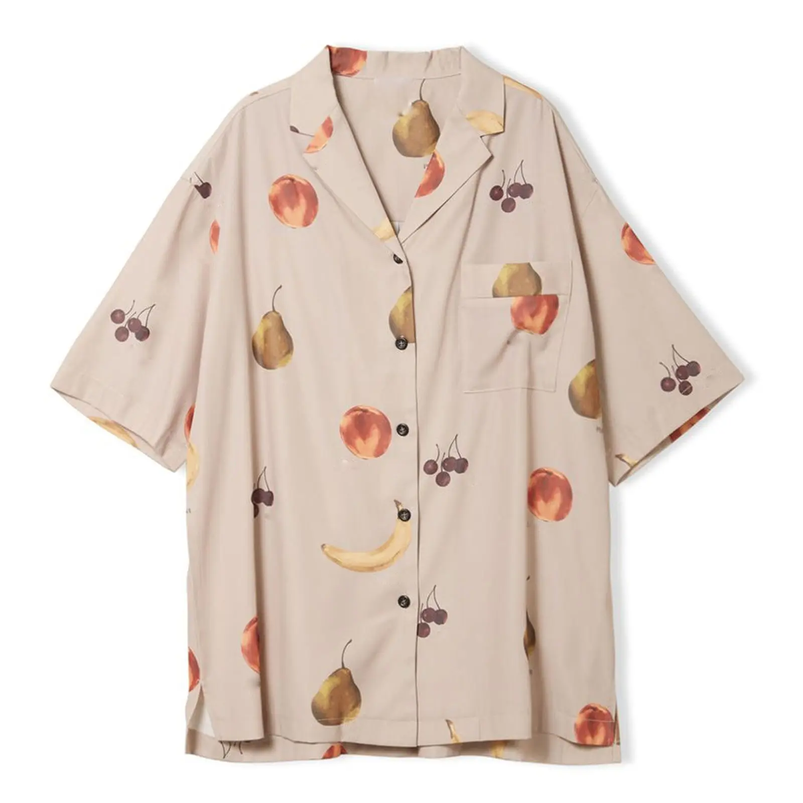 Women Pajamas Set 2 Pieces Loungewear Suits Fruits Print Short Sleeve Loose Shirts Tops and Pants Sleepwear Outfits