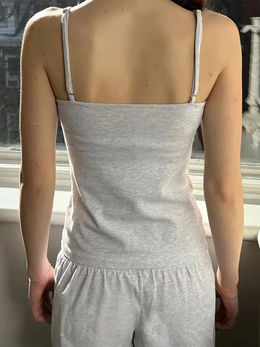 Women’s Casual 2 Piece Outfits Sleeveless Lace Trim V Neck Cami Tops + Shorts Set Loungewear