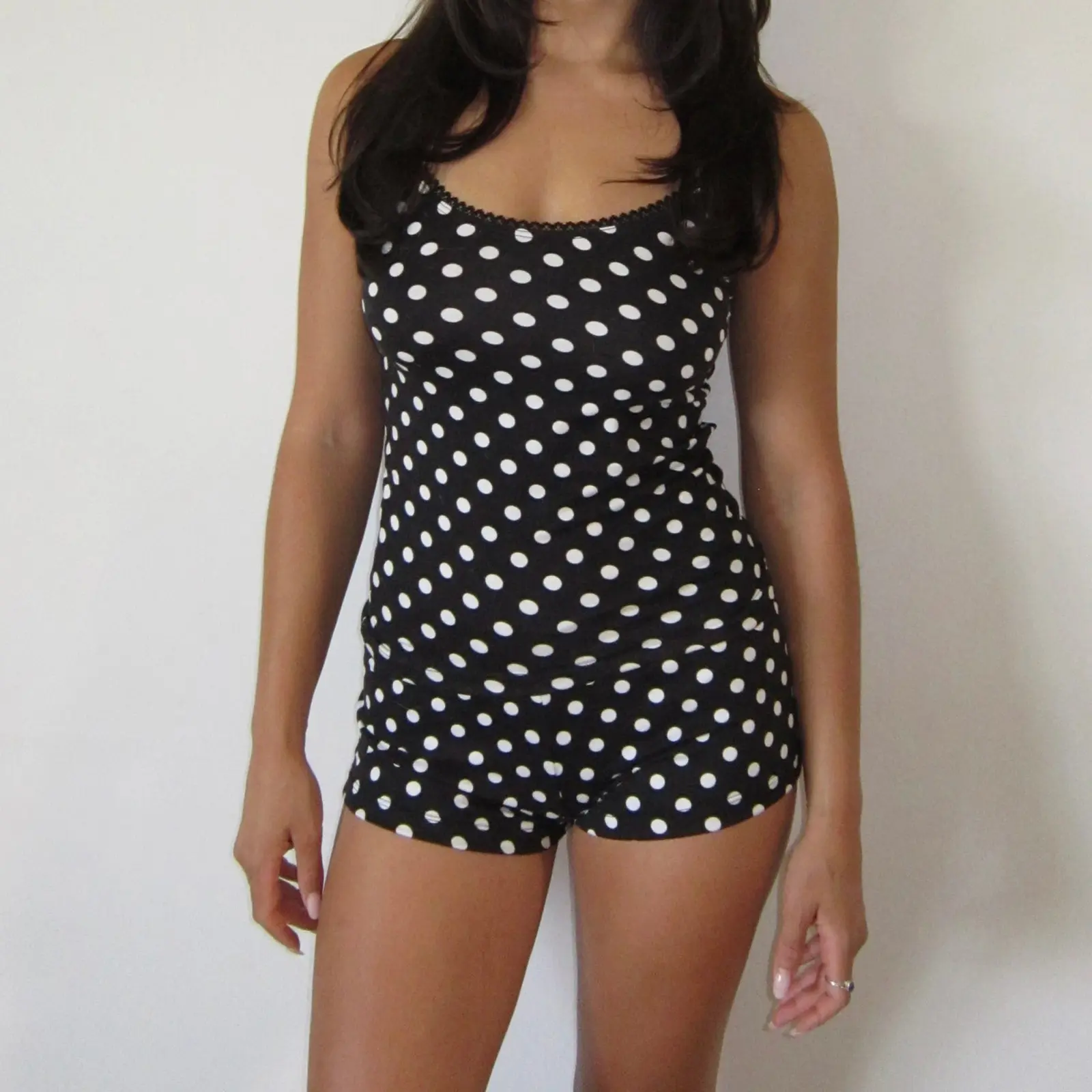 Women Pajamas Set 2 Pieces Loungewear Suits Dot Print/Stripe Sleeveless Cami Tops and Shorts Sleepwear Outfits