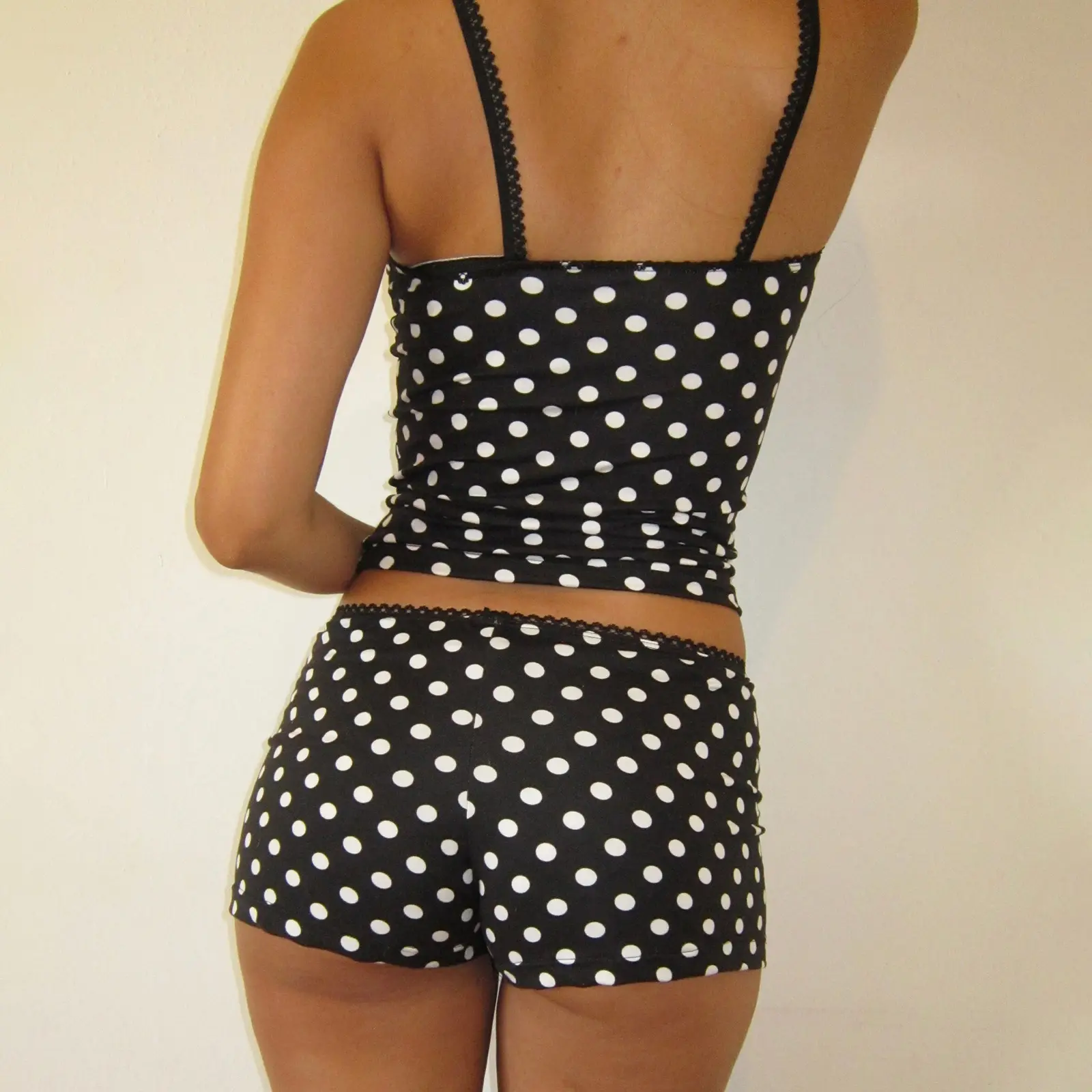 Women Pajamas Set 2 Pieces Loungewear Suits Dot Print/Stripe Sleeveless Cami Tops and Shorts Sleepwear Outfits