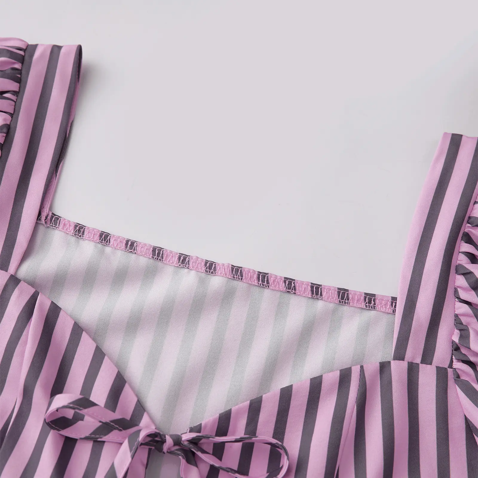 Women’s Two Piece Pajamas Set Short Sleeve Stripes Print Tops and Shorts Loungewear