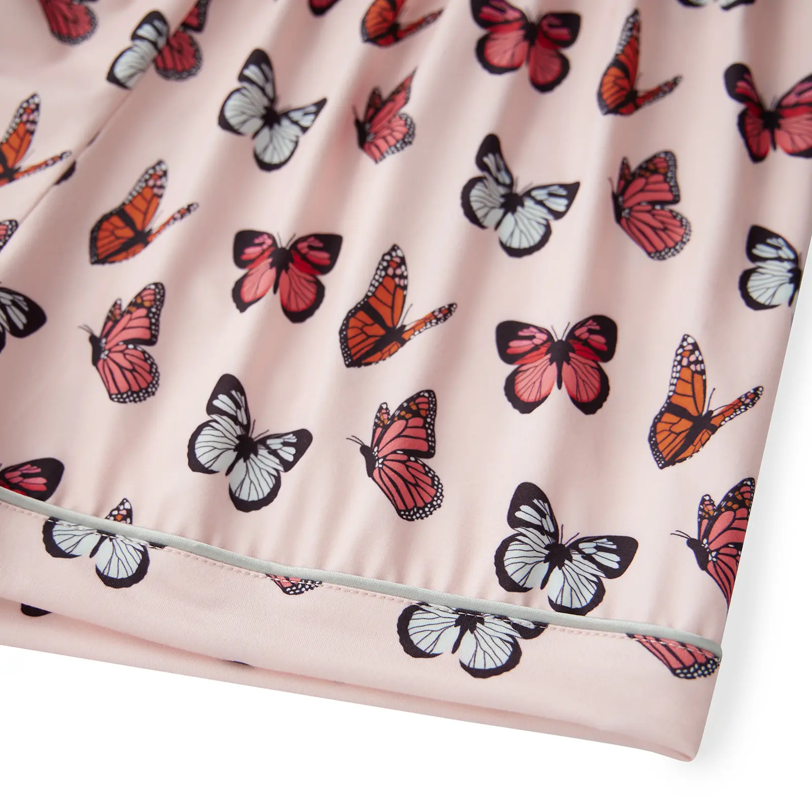 Women's Summer Lounge Set Short Sleeve Lapel Button Up Cherry/Bow/Butterfly Print Shirt Shorts Sleepwear Sets
