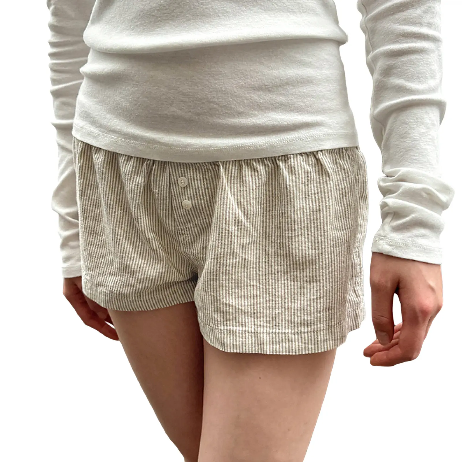 Women's Lounge Shorts Casual Loose Fitting Elastic Waist Floral Short Pants for Summer