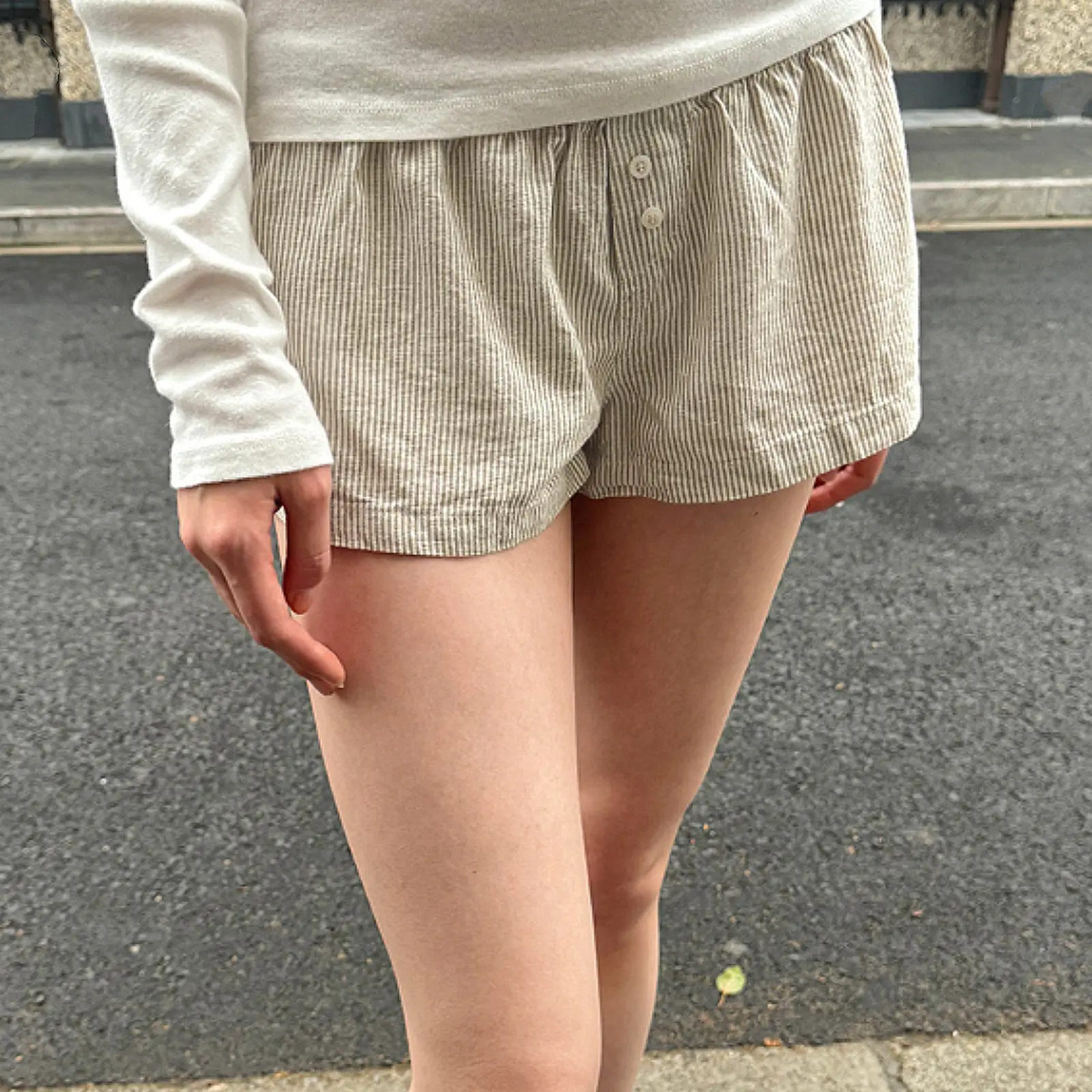 Women's Lounge Shorts Casual Loose Fitting Elastic Waist Floral Short Pants for Summer