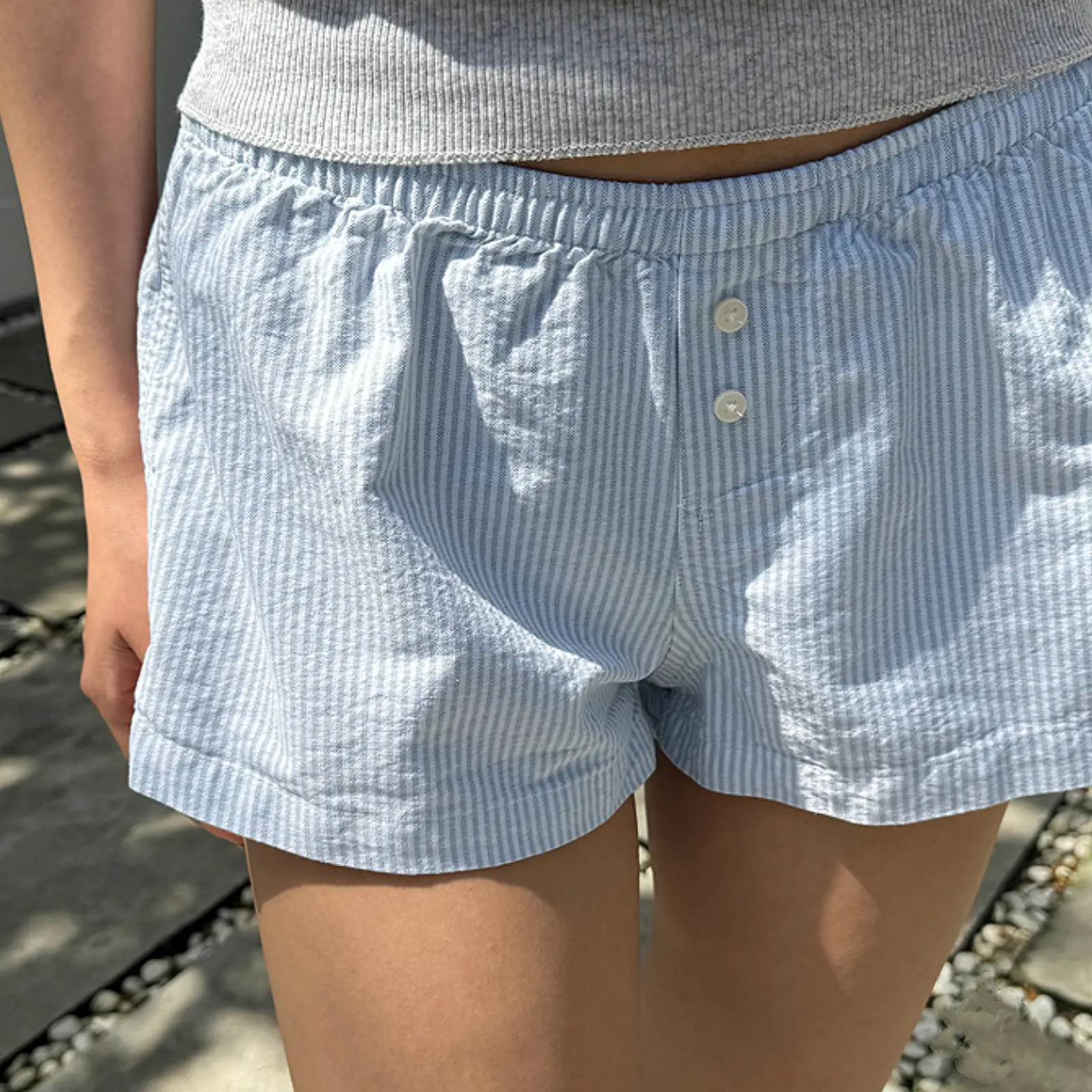Women's Lounge Shorts Casual Loose Fitting Elastic Waist Floral Short Pants for Summer