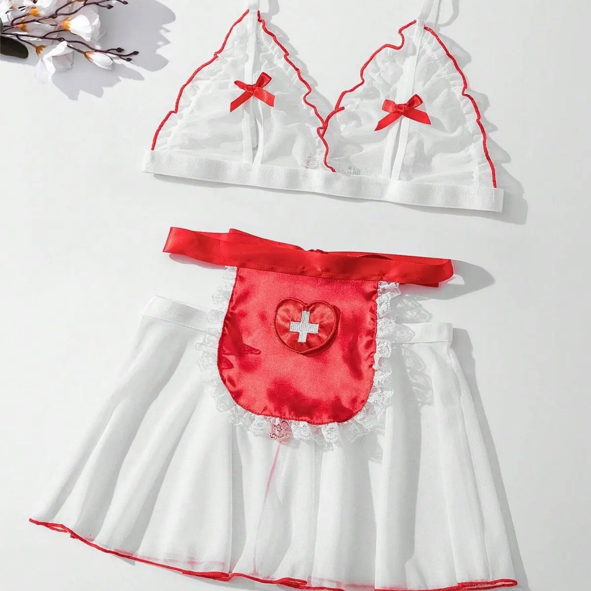 Cosplay Sexy Lingerie Set Fancy Bra Set Women Erotic Ring Sexy Underwear Set Wireless Ladies Lingerie Outfit Bilizna Intimate