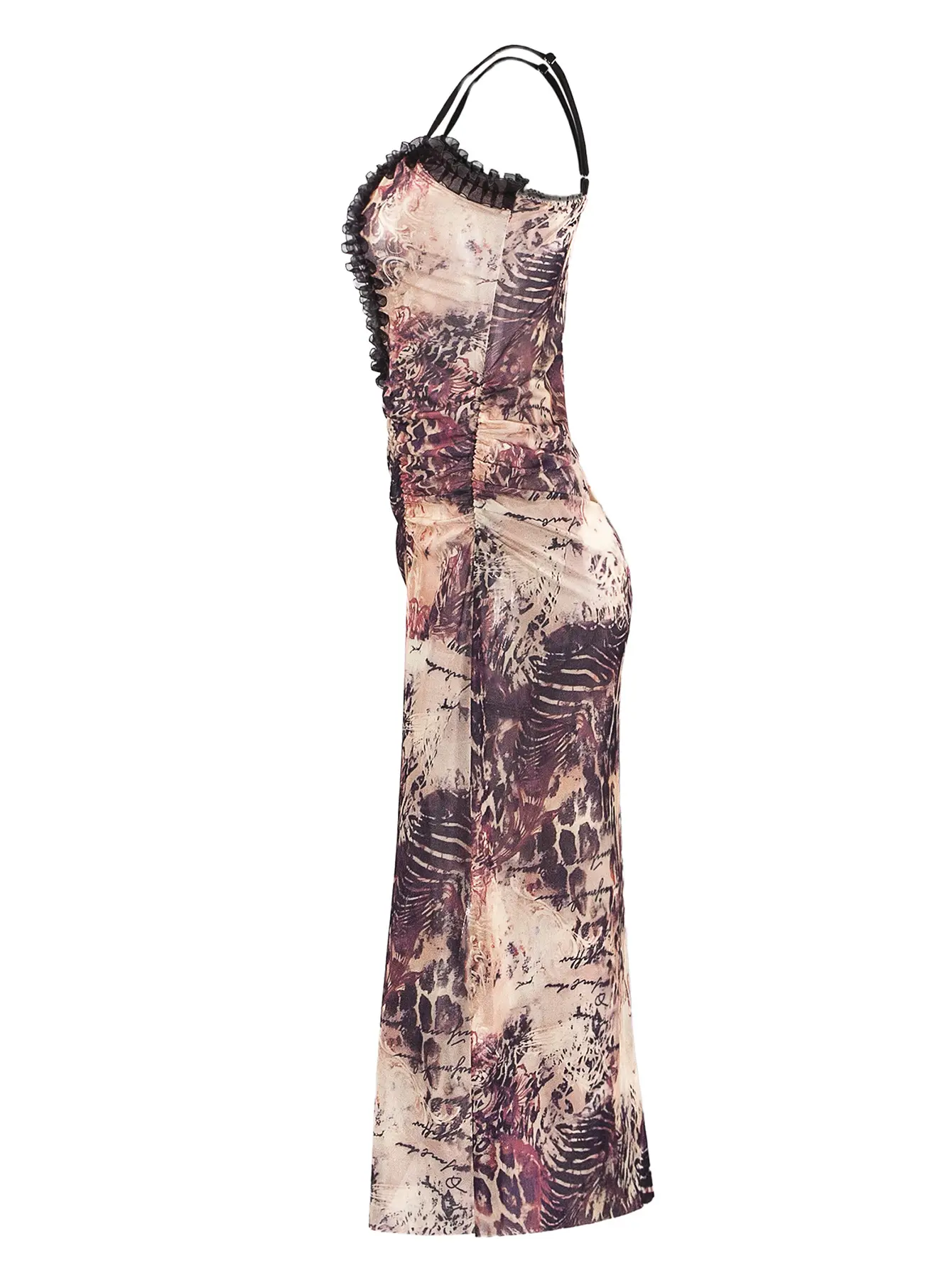 Summer Black Sheer Mesh Beach Dress Women Elegant Sexy Lace-Up Cardigan Slim Maxi Dress Long Sleeve Holidays Party Dresses