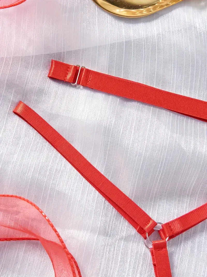 Crotchless Sexy Panties For Women Hot Red Cutout Bandag Open Crotch Bodysuit Sissy Men Boxer Briefs Underwear Buttless Bodysuit