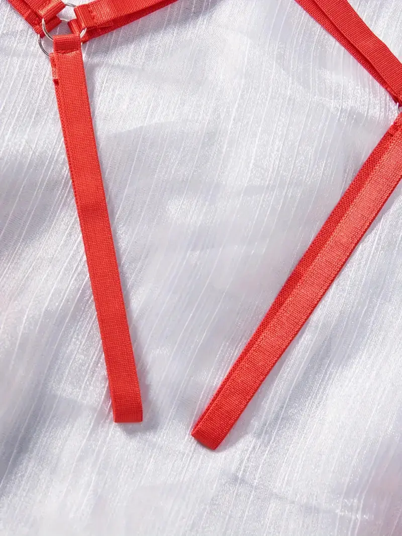 Crotchless Sexy Panties For Women Hot Red Cutout Bandag Open Crotch Bodysuit Sissy Men Boxer Briefs Underwear Buttless Bodysuit