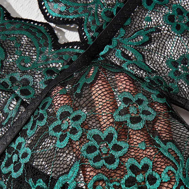 Fancy Lace One-piece Bodysuit Desire Clothing Crotchless Sex Lingerie Teddy Women's Hot Big Backless Underwear Exquisite Undies