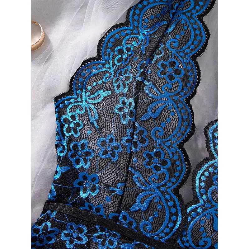 Fancy Lace One-piece Bodysuit Desire Clothing Crotchless Sex Lingerie Teddy Women's Hot Big Backless Underwear Exquisite Undies