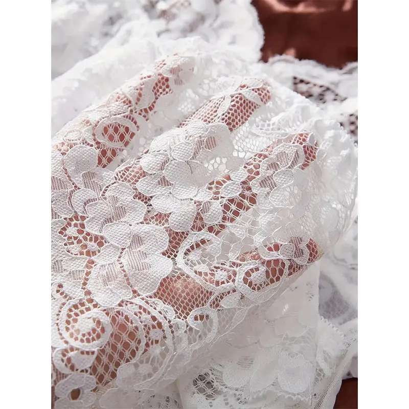 Transparent White Tulle Nightgown Halter Homewear Woman Pajama Set With Panties Plus Size Curve Dress Hot Adult Lingerie Pajamas