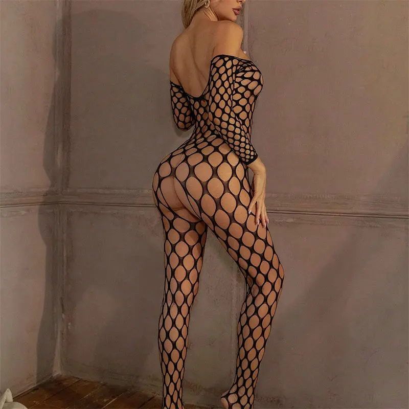 Fishing Net Toys Adult Sexy Body Stockings Crotchless Erotic Game Night Sex Props Woman Porn Lingerie Open Ass Clothes Of Desire