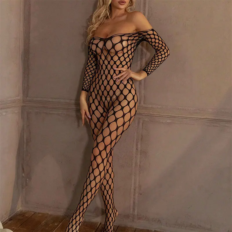 Fishing Net Toys Adult Sexy Body Stockings Crotchless Erotic Game Night Sex Props Woman Porn Lingerie Open Ass Clothes Of Desire