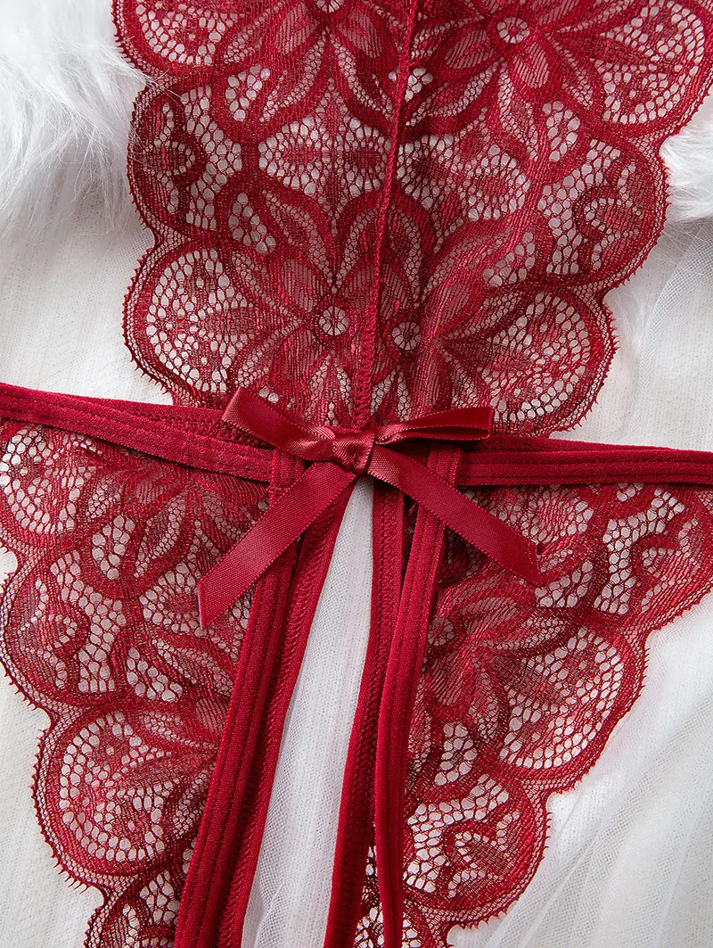 Women's Underwear Red Open Bras Crotchless Body Lingerie One Piece Women Floral Bodysuit Hollow Out Backless Sexy G-string Sets