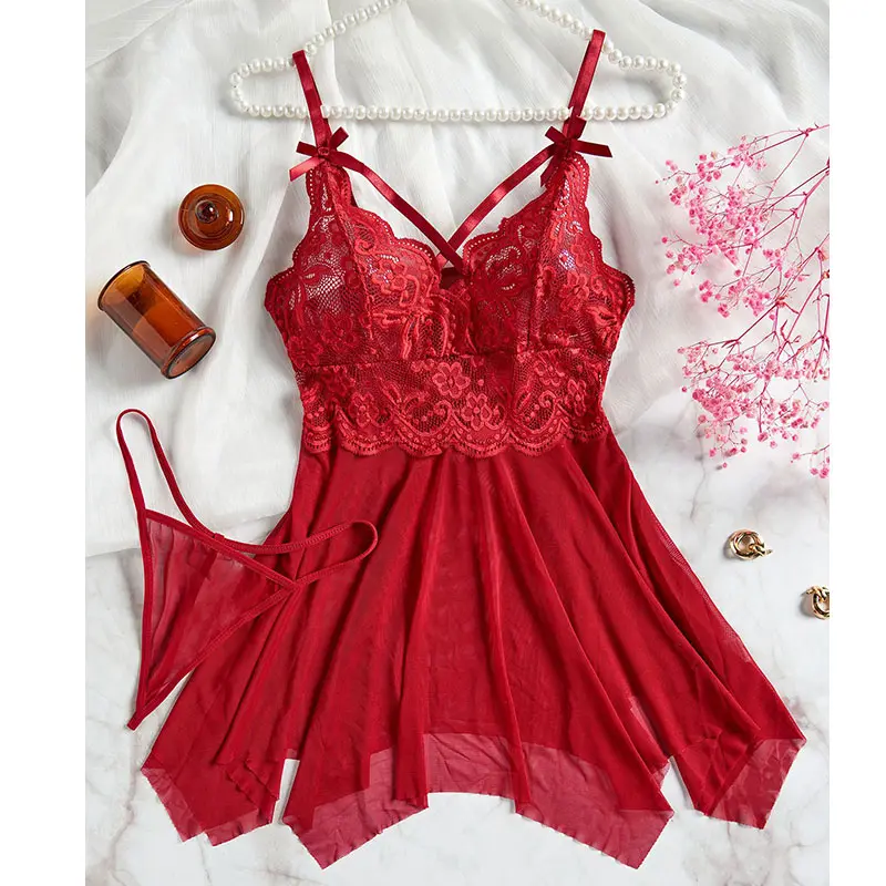 Women Underwear Micro Thong Set Sexy Briefs Dress Ultra-thin Sex Doll Body Sets Transparent Daring Lingerie G-string Accessories