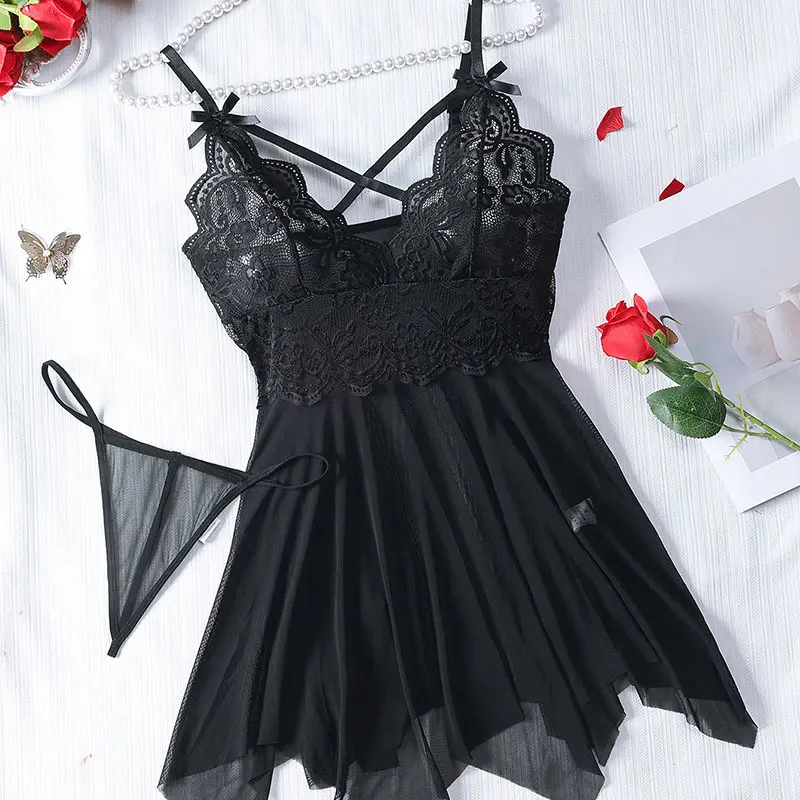 Women Underwear Micro Thong Set Sexy Briefs Dress Ultra-thin Sex Doll Body Sets Transparent Daring Lingerie G-string Accessories