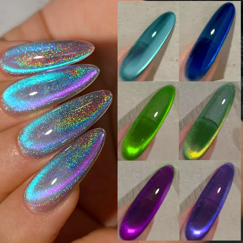 BORN PRETTY Cat Magnetic Gel Nail Polish 10ml Crystal Holographics Glass Bead Semi Permanent Soak Off UV LED Nail Art Manicure