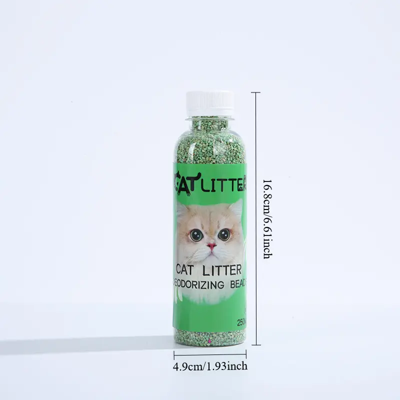 250ML Cat Litter Deodorizing Beads Fresh Scent Cat Litter Deodorizer Beads Natural Plant-Based Odor Eliminator Cat Supplies