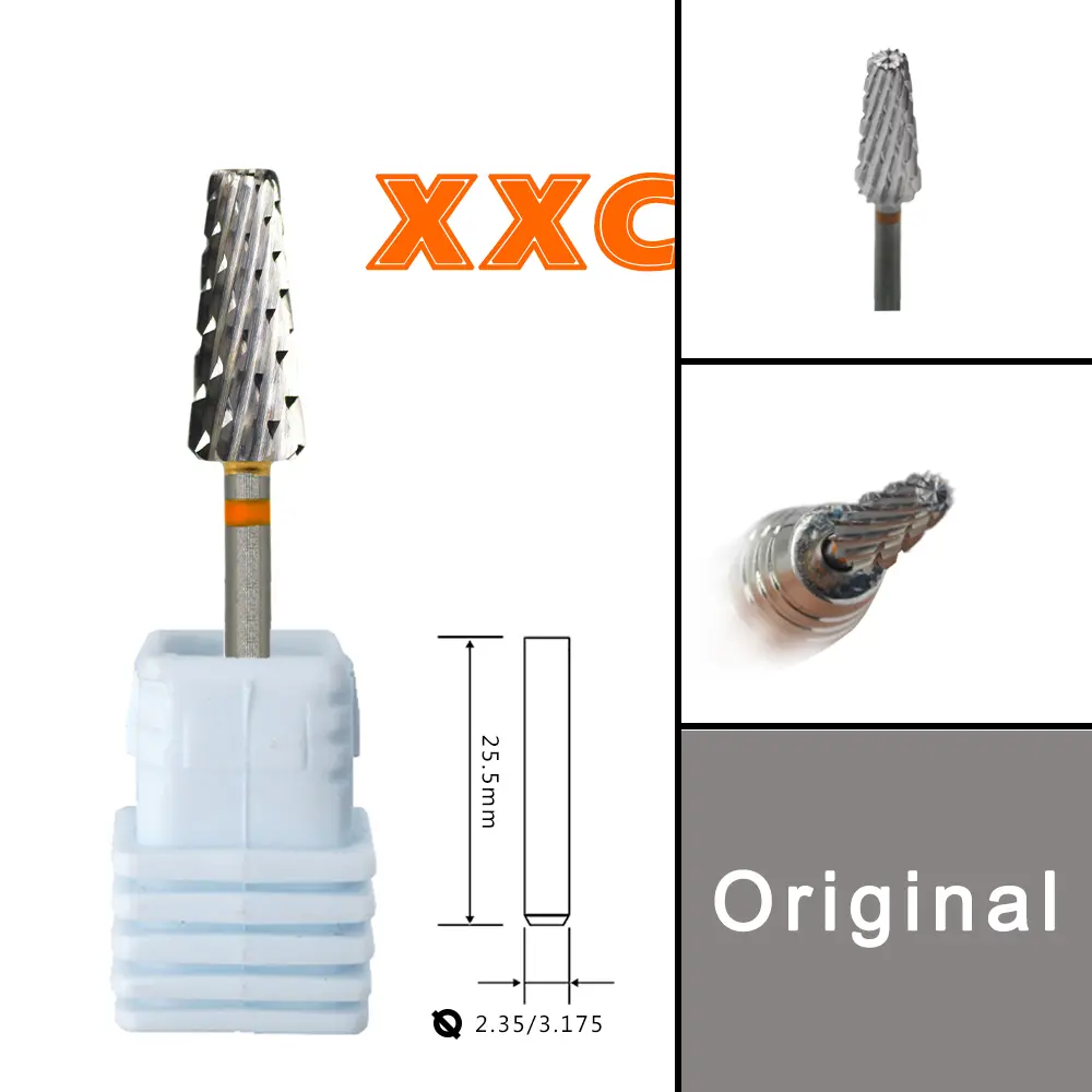 4 IN 1 Carbide two hand 7.0 Large Medium Small 3 Size Original Carbide nail milling drill bits 6.0 XXF