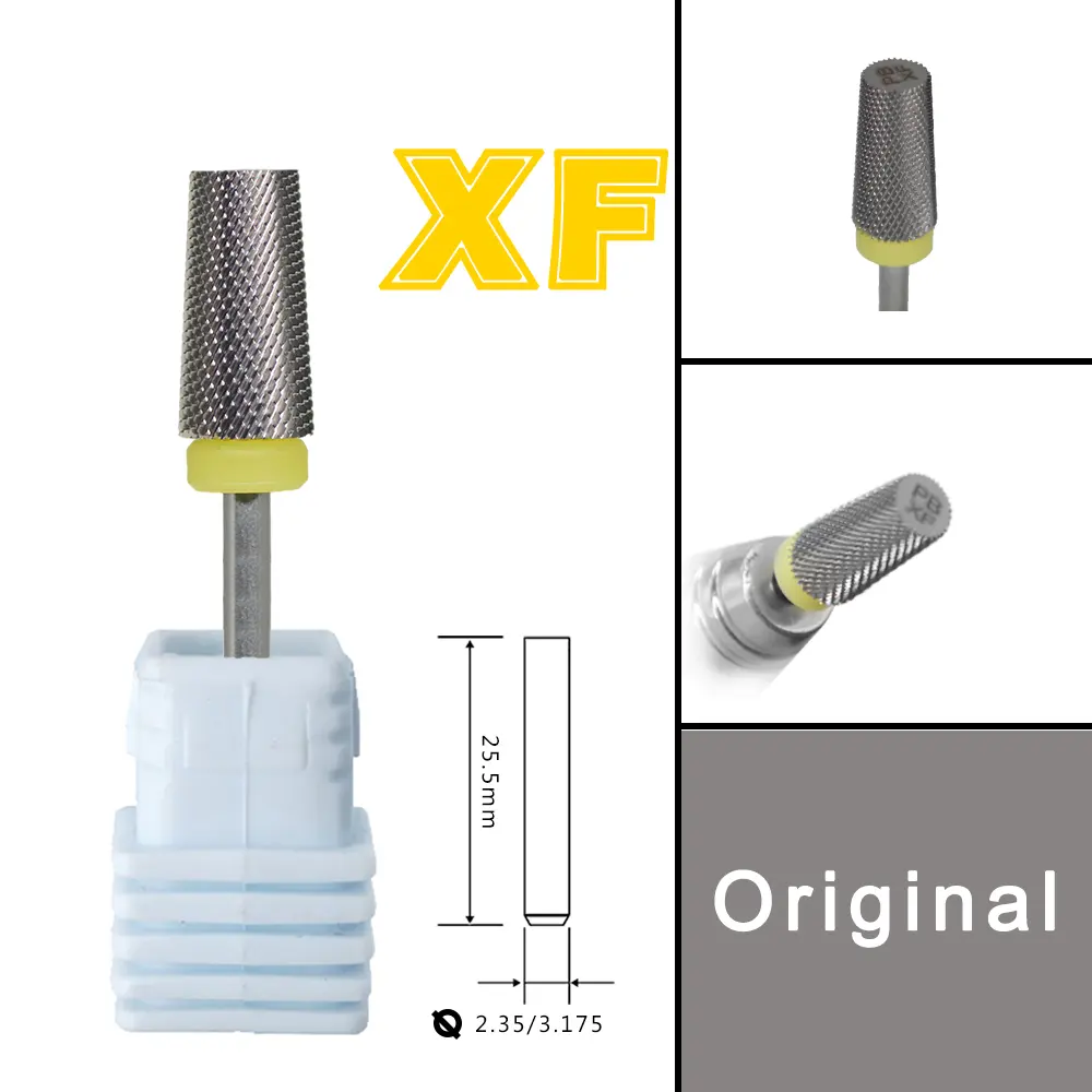 RolinStar 6.6 Sharp Large Original Color Trapezium Tapered Barrel  steel Carbide milling cutter nail drill bit
