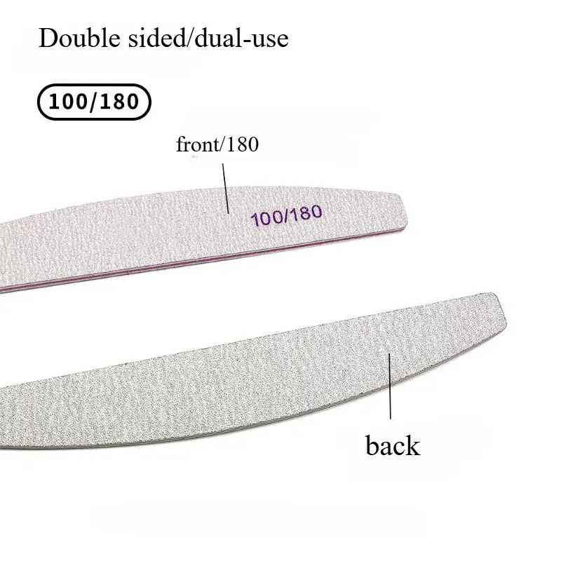 5/10Pcs Banana Nail Files Set 100/180 Grit Sandpaper Sanding Nails Buffer File Professional Supply Manicure Accessories And Tool