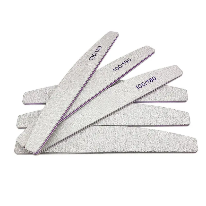 5/10Pcs Banana Nail Files Set 100/180 Grit Sandpaper Sanding Nails Buffer File Professional Supply Manicure Accessories And Tool
