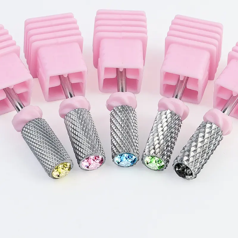Tungsten Steel Diamond Nail Drill Bit Electric Manicure Drills Pedicure Mill Bits Files Nail Art Tools Cuticle Drill Bit