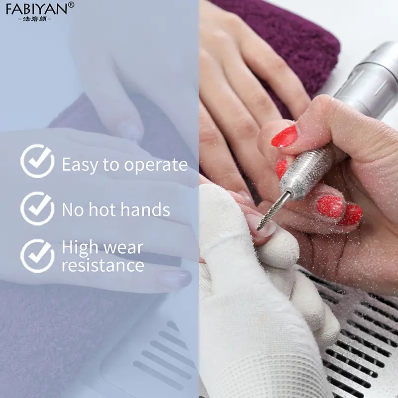 Tungsten Steel Manicure Milling Cutter Double Headed Nail Drill Bits F/M UV Gel Polish Remover Cutter Nail Pre-treatment Tool