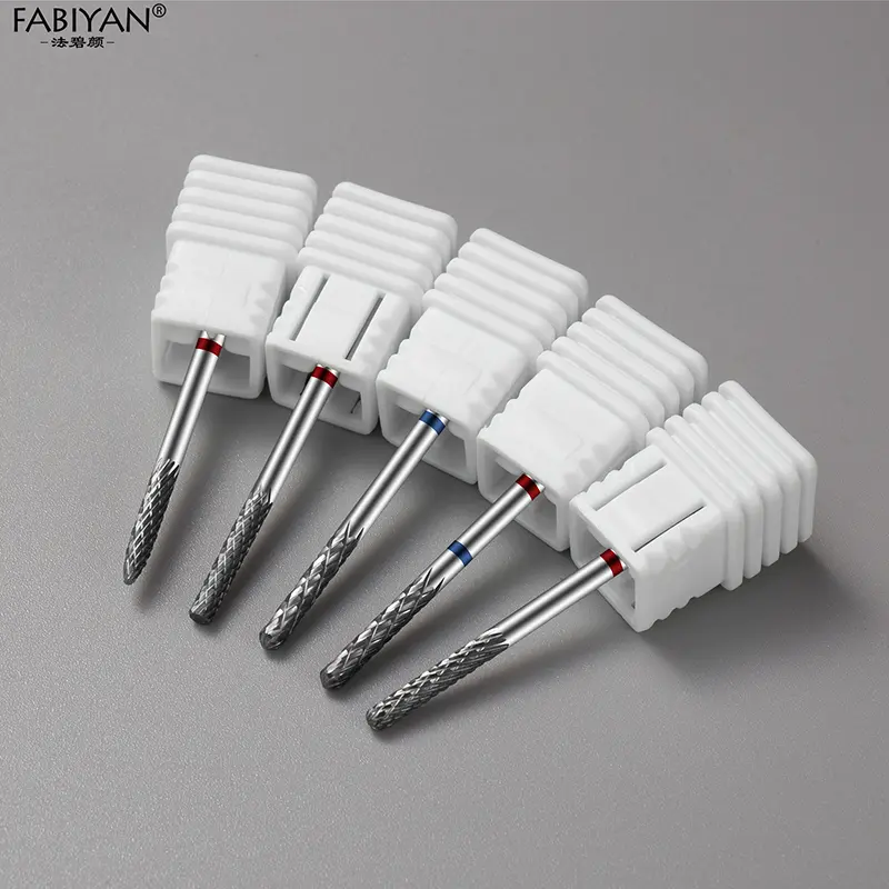 Tungsten Steel Manicure Milling Cutter Double Headed Nail Drill Bits F/M UV Gel Polish Remover Cutter Nail Pre-treatment Tool