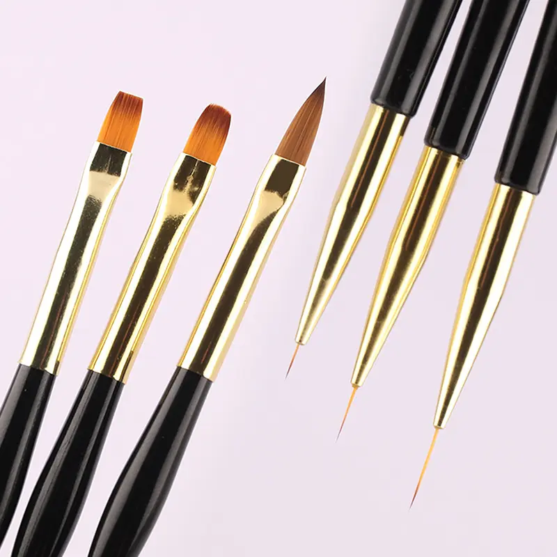 Double Head Liner Nail Art Brush Manicuring Construction UV Gel Extension Drawing Line Painting Pen Manicure Tools