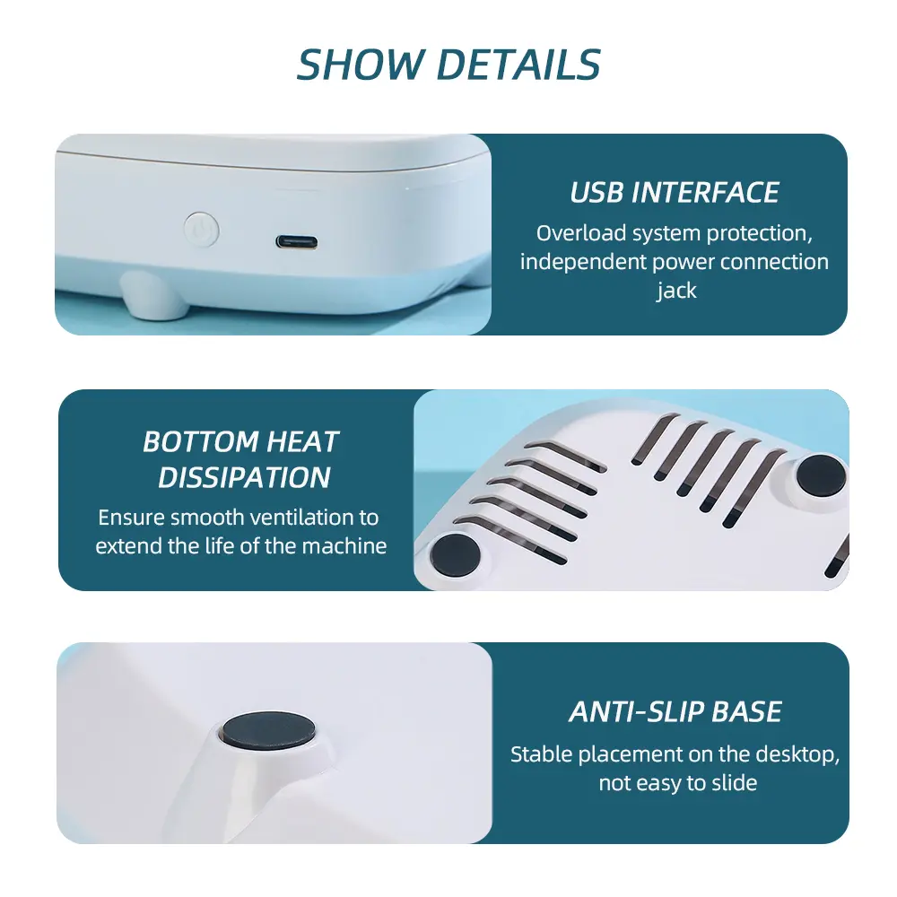 Mini Nail Dust Collector Nail Vacuum Cleaner With Remove Paper Filter Nail Art Manicure Powder Collecting Fan