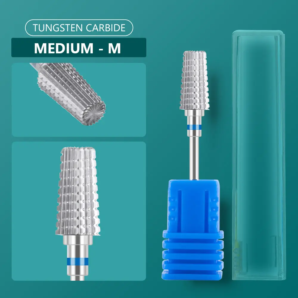 Dmoley Cone Carbide Nail Drill Bit Manicure Drill For Milling Cutter Nail Files Buffer Nail Art Equipment Accessory
