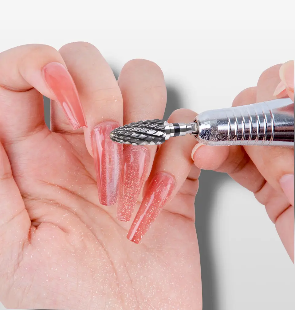 Dmoley Cone Carbide Nail Drill Bit Manicure Drill For Milling Cutter Nail Files Buffer Nail Art Equipment Accessory