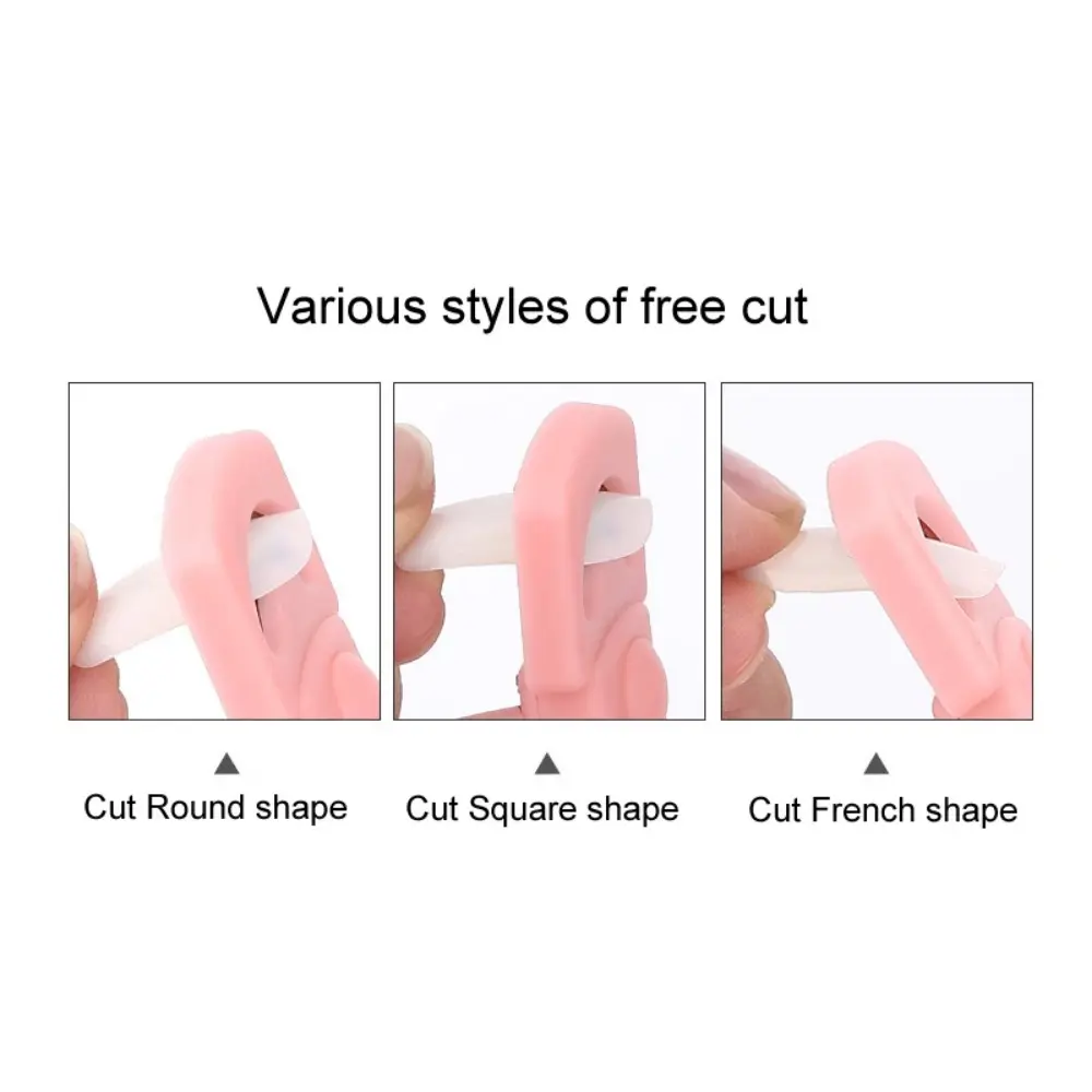 RHJB Professional Nail Art Clipper Special Type U Word False Tips Edge Cutters Colorful Guillotine Cut False Nail Knife Tools