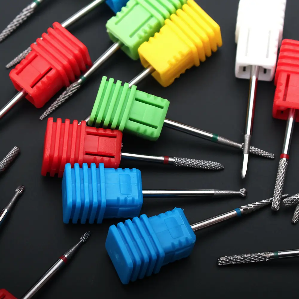 1pc Sharp Ceramic Carbide Nail Drill Bits Rotate Burr Milling Cutter For Manicure Electric Pedicure Tools Nail Drill Accessories