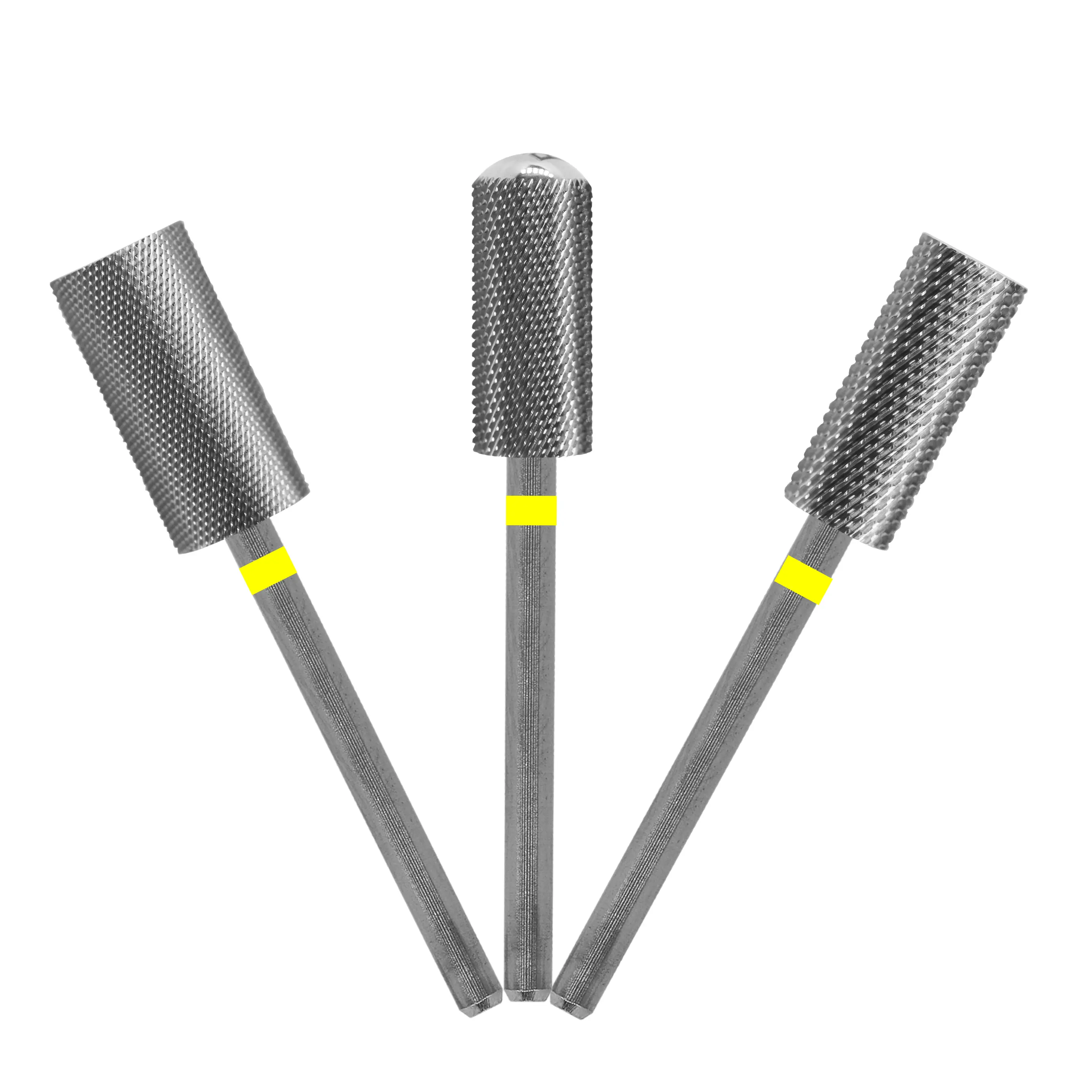 Gelak XF large small round flat Barrel Bits Nail drill bits Remove Fine Tooth carbide natural Manicure tool safety