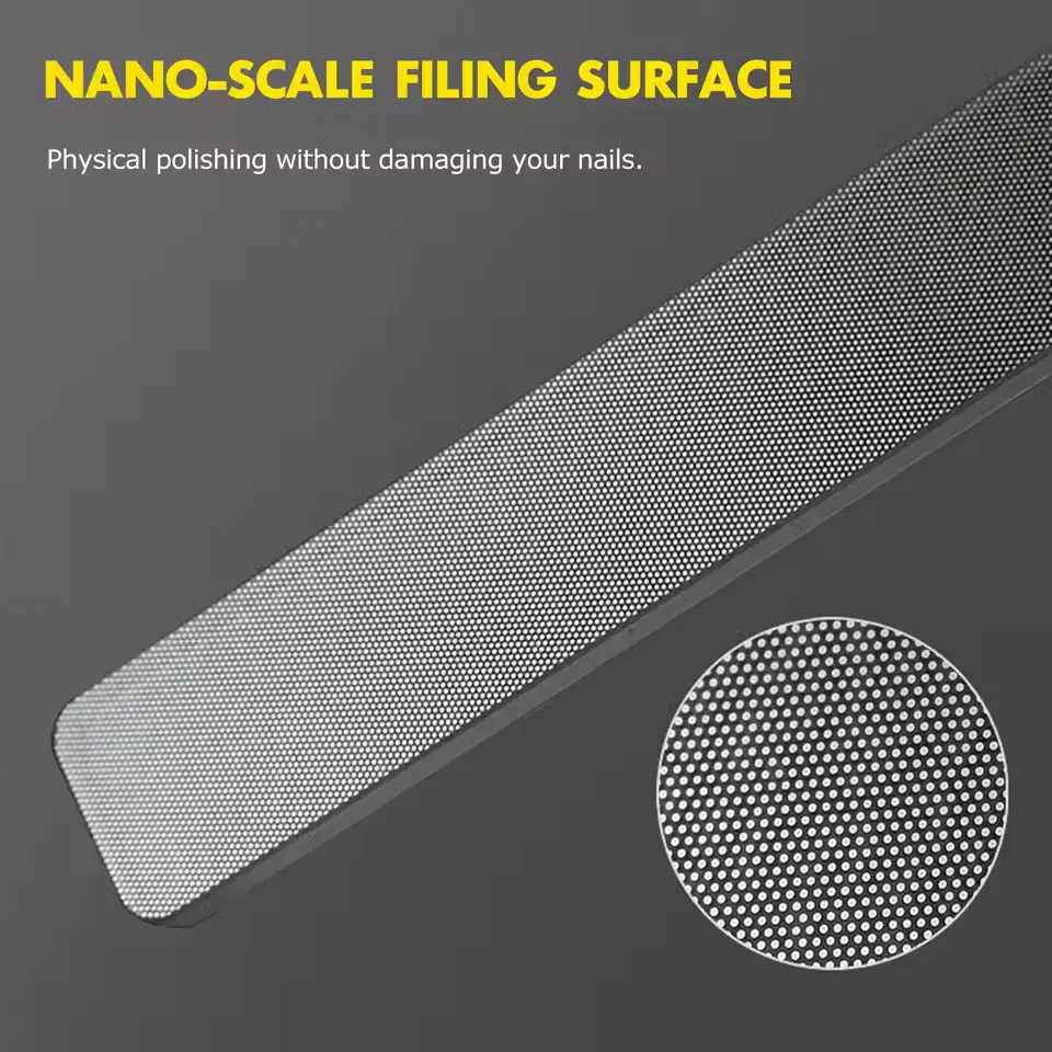 1/8Pcs Glass Nail Shiner Upgrade Glass Nail File for Natural Nails Nano Nail Buffers Crystal Shine Polisher, Professional Manic