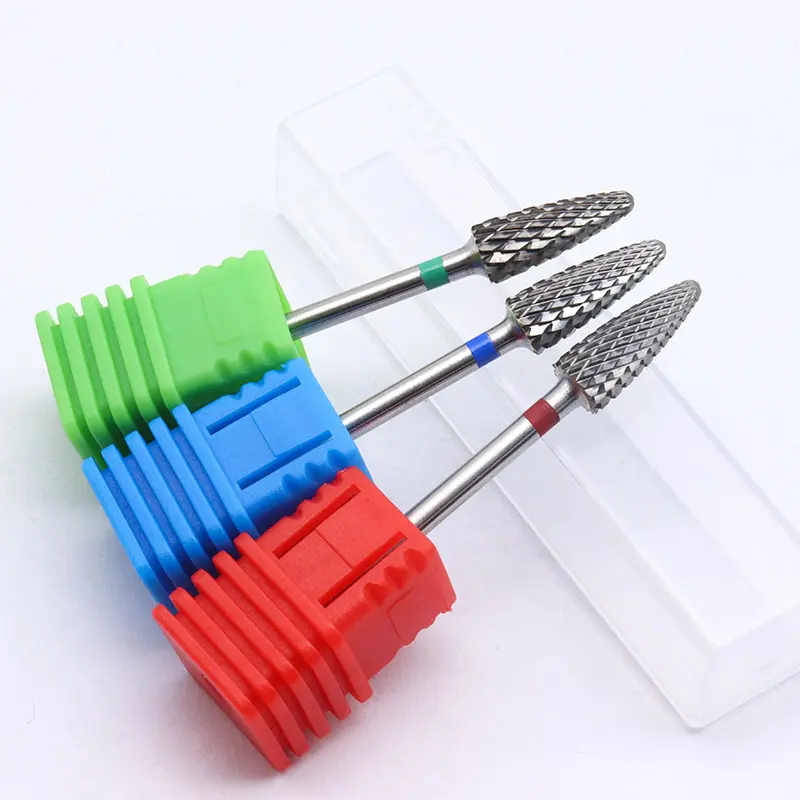 Hot Russia Burs Small Professional Nail Art Electric Drill Machine Manicure Pedicure Accessories Carbide Nail Drill Bit
