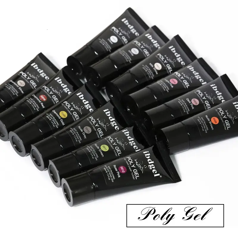 poligel 30ml  uv gel nail polish led 12 colors coat Acrylic Extension prolong Fast Builder Soak off nails polish