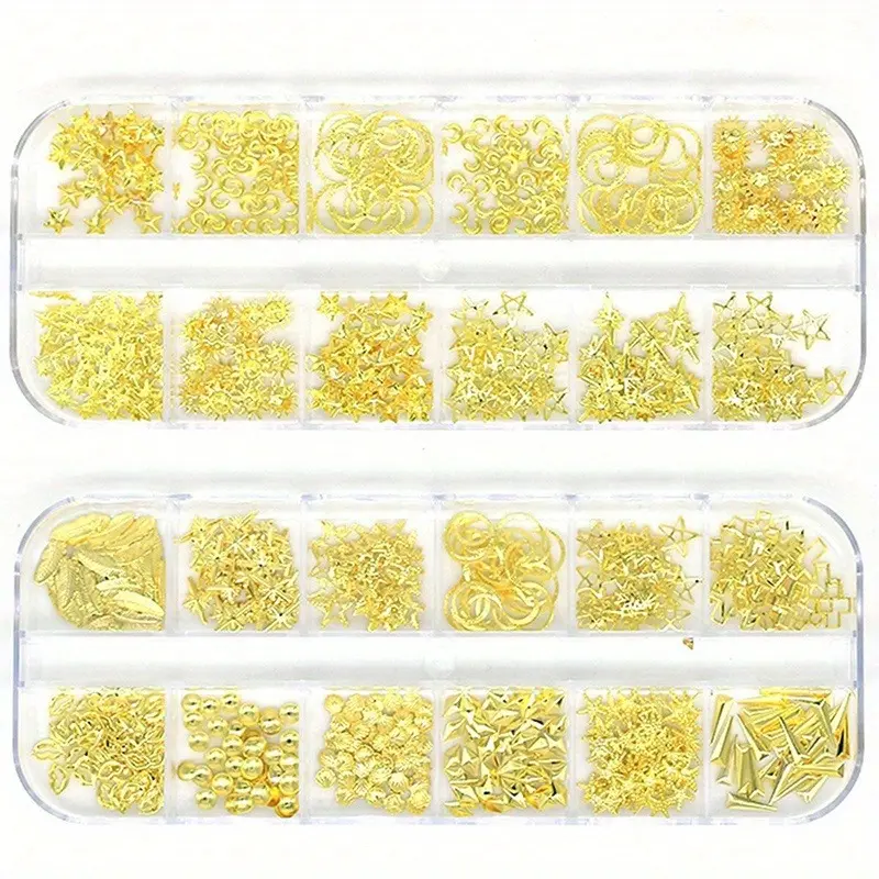 3/4Pcs Nails Art Accesorios Multi-Size Rhinestones 3D Crystal and Glitter Decorations, DIY Nail Art Gems, Nail Art Decorations