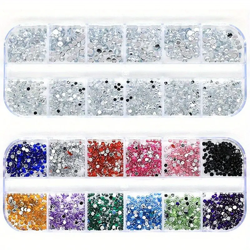 3/4Pcs Nails Art Accesorios Multi-Size Rhinestones 3D Crystal and Glitter Decorations, DIY Nail Art Gems, Nail Art Decorations