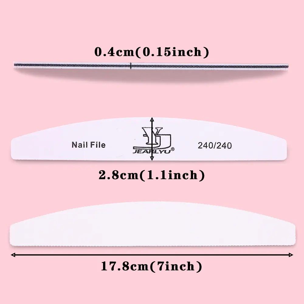 5/10/25/50pcs Nail Files 240/240 Grit Polishing Grinding Manicure Pedicure At Home Nail Buffers for DIY EVA Buffer for Salon