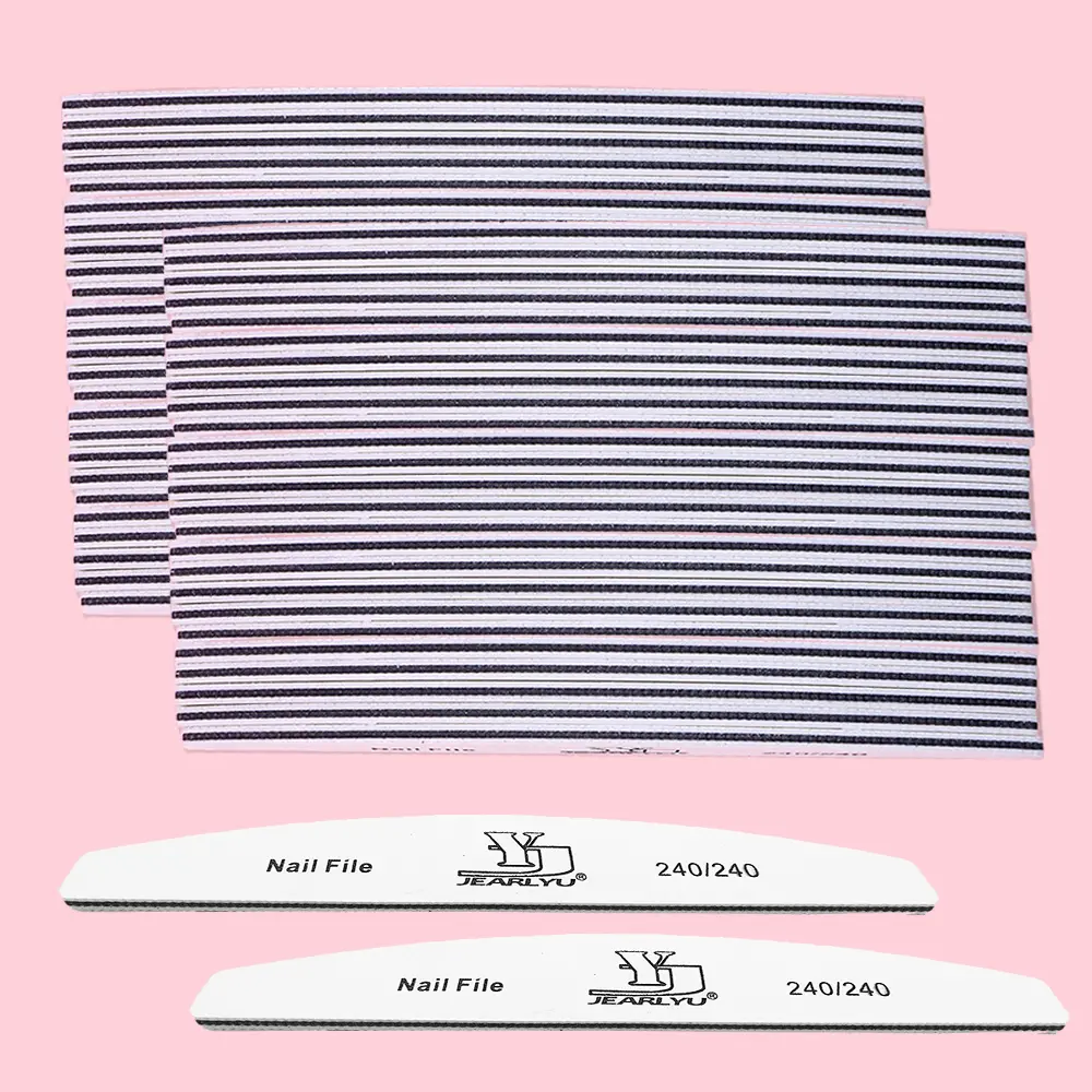 5/10/25/50pcs Nail Files 240/240 Grit Polishing Grinding Manicure Pedicure At Home Nail Buffers for DIY EVA Buffer for Salon