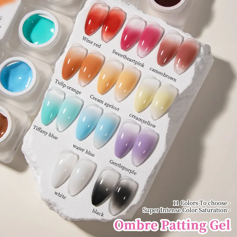 RS NAIL 5g Solid Gel Nail Polish Gradient Effect 11 Colors Nail Art Painting Gel Soak Off LED UV Varnish Nail Salon DIY Manicure
