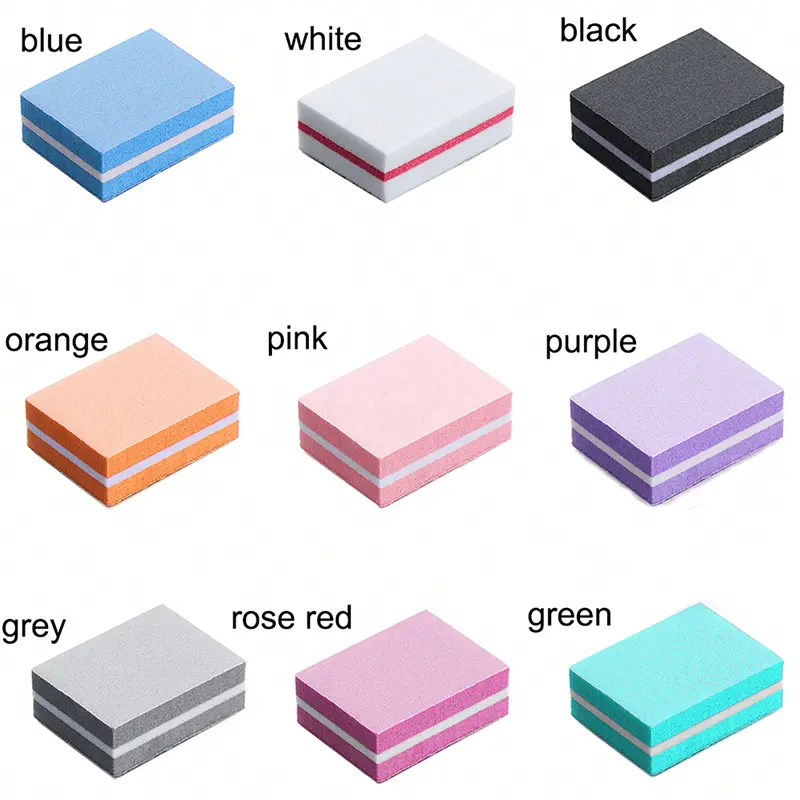 50Pcs Professional Mini Nails Art buffer File 100/180 Sandpaper Manicure Tips Care File Sanding Polishing Accessories Tools