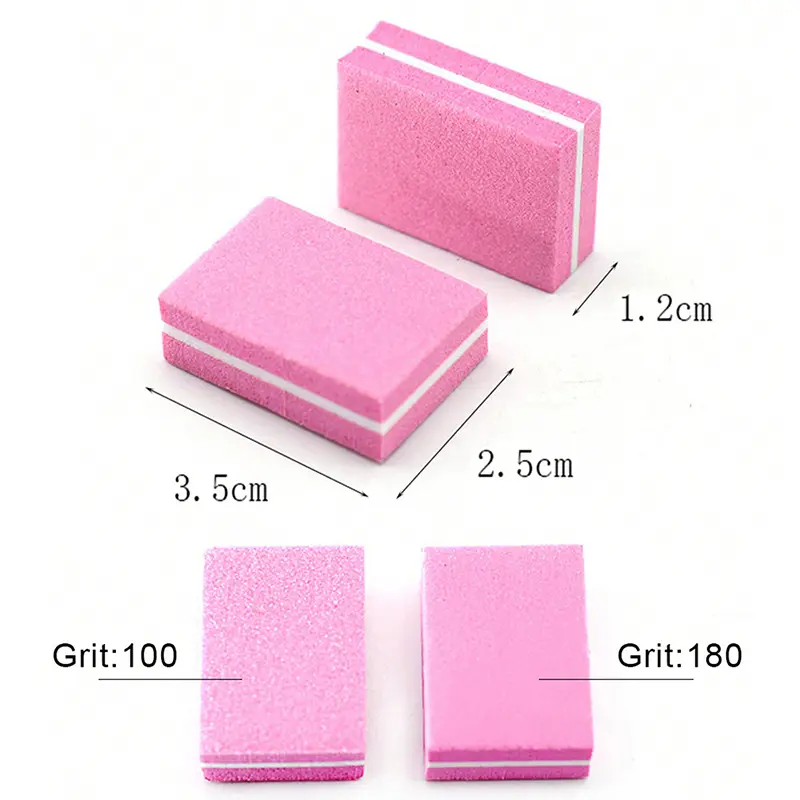 50Pcs Professional Mini Nails Art buffer File 100/180 Sandpaper Manicure Tips Care File Sanding Polishing Accessories Tools