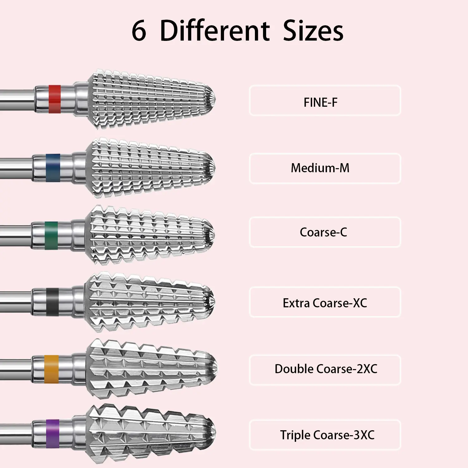 Purple Tornado Bit 3/32 Carbide Nail Drill Bits Milling Cutters For Manicure Remove Gel Electric File Accessories