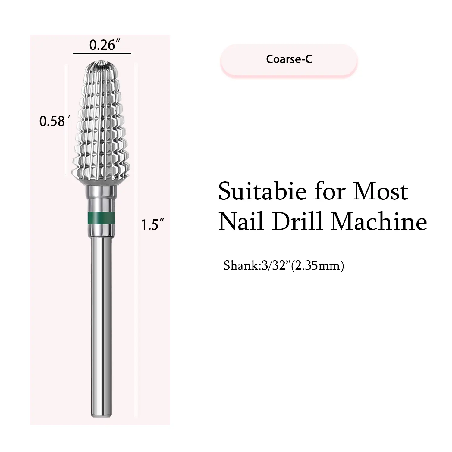 Purple Tornado Bit 3/32 Carbide Nail Drill Bits Milling Cutters For Manicure Remove Gel Electric File Accessories